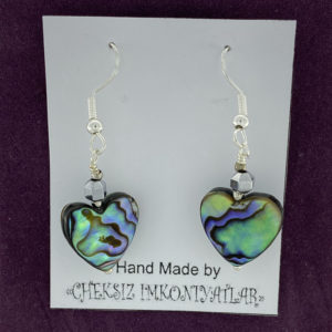 Abalone Heart Earrings