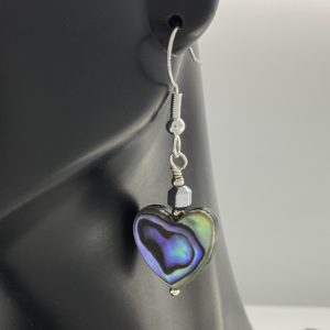 Abalone Heart Earrings