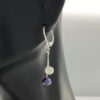 earrings for sensitive ears | Purple and Pearl Bead on Silver Earrings