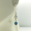 earrings for sensitive ears | Silver Ball with Blue Stone Ball Earrings