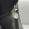 Square Pearl Silver Lever-back Earrings