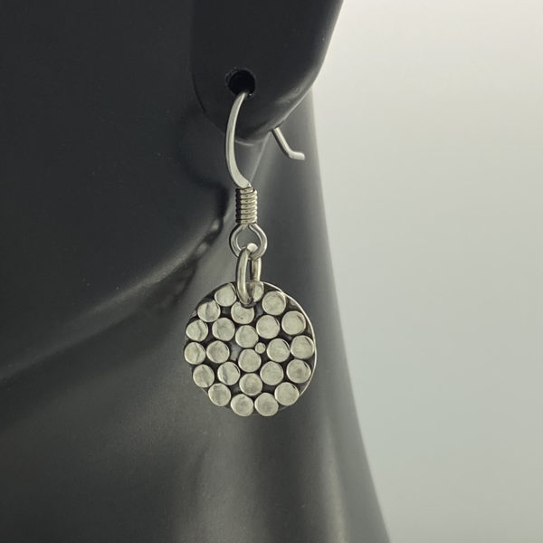 Round Silver Dots Earrings – JCL164