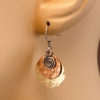 hand made | Brass Copper and Silver Spiral Earrings