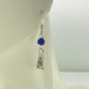 hypoallergenic earrings | Blue Lapis with Sterling Silver Triangle Charm Earrings
