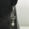 hypoallergenic earrings | Small Snowflake with Crystal Bead Earrings