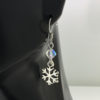 hypoallergenic earrings | Medium Snowflake with Crystal Bead Earrings