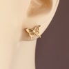 gold earrings | Tranquil Stud (Butterfly) Earrings