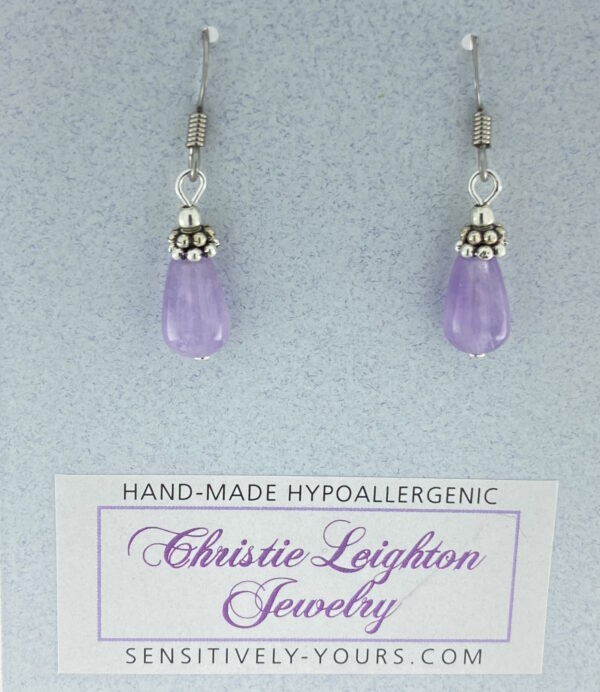 Lavender Cape Amethyst Teardrop Earrings – JCL186