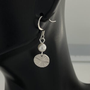 Sterling Silver Sunburst with Pearl Earrings – JCL187