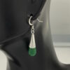 hypoallergenic earrings | Sterling Silver Cone with Green Teardrop Earrings