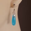 hypoallergenic earrings | Turquoise Quartz Teardrop Earrings