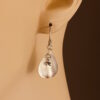 hypoallergenic earrings | Mother of Pearl Teardrop Disc Earrings