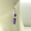 hypoallergenic earrings | Purple Amethyst Cube Earrings