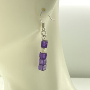 Purple Amethyst Cube Earrings – JCL195