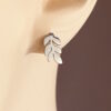 hypoallergenic earrings | Silver Rowen Leaf Earrings