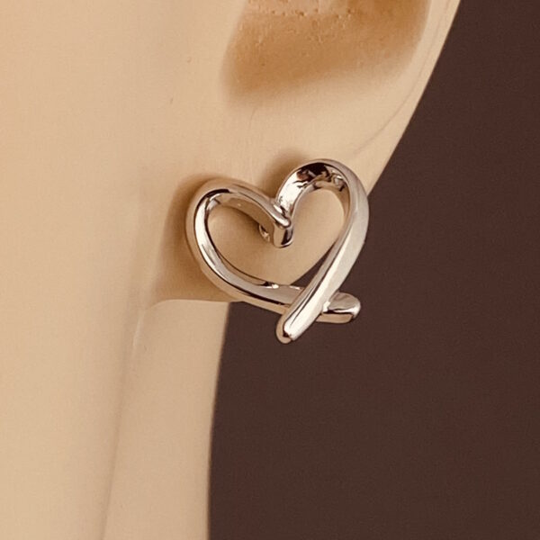 With Love Stud Platinum Earrings – JSP126-309-2s