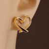 hypoallergenic earrings | With Love Stud Gold Earrings