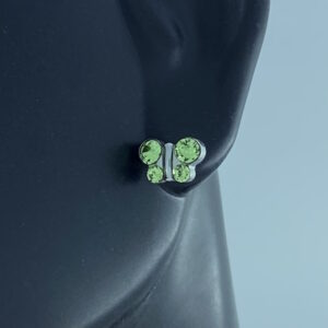 Stainless Steel Butterfly Peridot – S2008WSTX