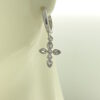 hypoallergenic earrings | Cross Huggies in Platinum