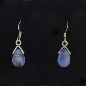 Blue Kyanite Teardrop with Sterling Silver Bail Earrings – JCL208