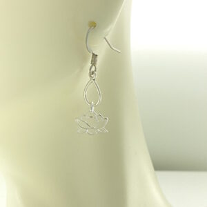 Sterling Silver Lotus with Teardrop Earrings – JCL212