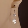 hypoallergenic earrings | Sterling Silver Snowflake with Crystal Earrings