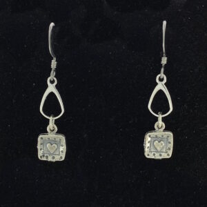 Sterling Silver Heart Teardrop Earrings – JCL221