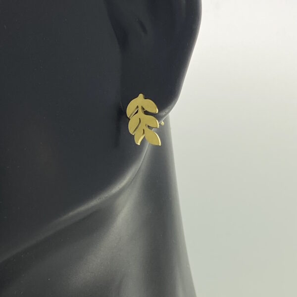 Gold Rowen Leaf Earrings – JSP126-276g