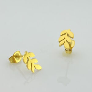 Gold Rowen Leaf Earrings – JSP126-276g