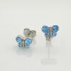 hypoallergenic earrings | Butterfly March Aquamarine Stainless Steel Earrings