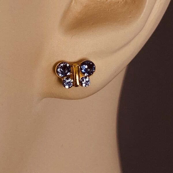 Gold Plated Butterfly Tanzanite Earrings – S20028STX