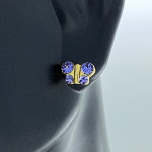 Gold Plated Butterfly Tanzanite Earrings – S20028STX