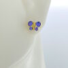 hypoallergenic earrings | Butterfly Gold Plated Tanzanite Earrings