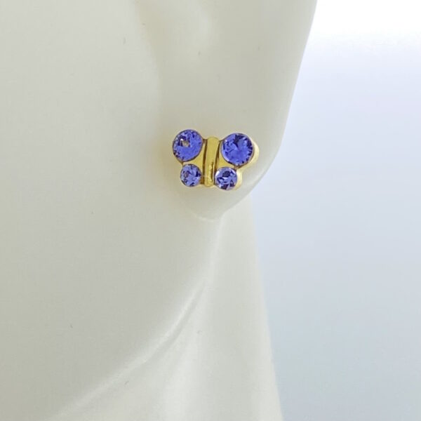 Gold Plated Butterfly Tanzanite Earrings – S20028STX