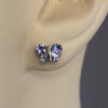 hypoallergenic earrings | Butterfly Stainless Steel Tanzanite Earrings