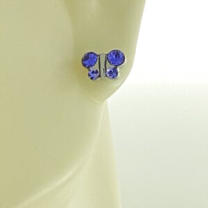 Stainless Steel Butterfly Tanzanite Earrings – S20028WSTX