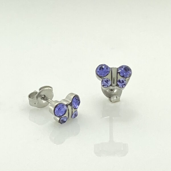 Stainless Steel Butterfly Tanzanite Earrings – S20028WSTX